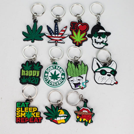 Crossory | Weed Keychain Pack of 11 – Durable Silicone Accessories Gadget Crossory