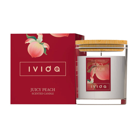 Ivida | 14oz Premium Candle Odor Eliminator Candle Super Supplys Inc Juicy Peach