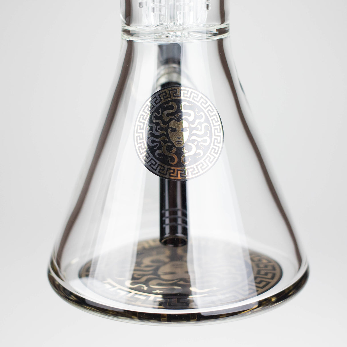 Medusa | 17" 7mm Double Tree Perc Glass Bong with Splash Guard