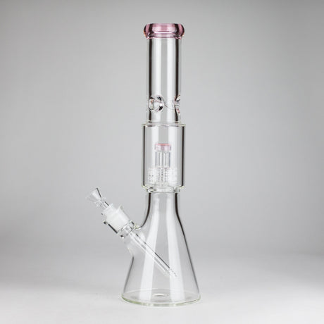 16" 7mm Colored Beaker Bong – Premium Thick Glass with Grid Perc