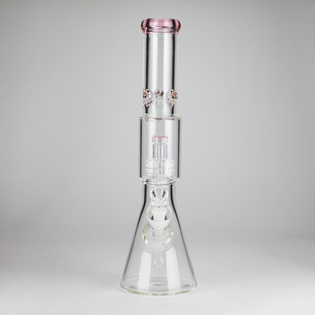 16" 7mm Colored Beaker Bong – Premium Thick Glass with Grid Perc