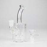 5" Clear Tank Base Glass Bong – Disc Shower Diffuser Glass Bong HALLO GLASS