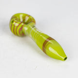 3" Spinal Outside Peanut (Pack of 2pcs) Hand Pipe, Assorted Colors Glass Pipe HALLO GLASS