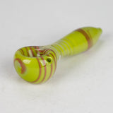 3" Spinal Outside Peanut (Pack of 2pcs) Hand Pipe, Assorted Colors Glass Pipe HALLO GLASS