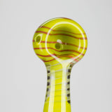 3" Spinal Outside Peanut (Pack of 2pcs) Hand Pipe, Assorted Colors Glass Pipe HALLO GLASS