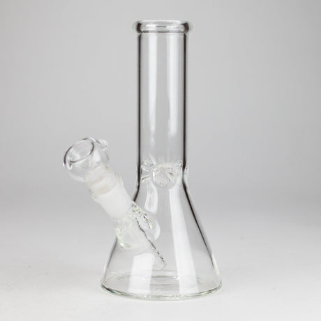 8" Clear Beaker Glass Bong – 4mm Thick Glass Bong HALLO GLASS