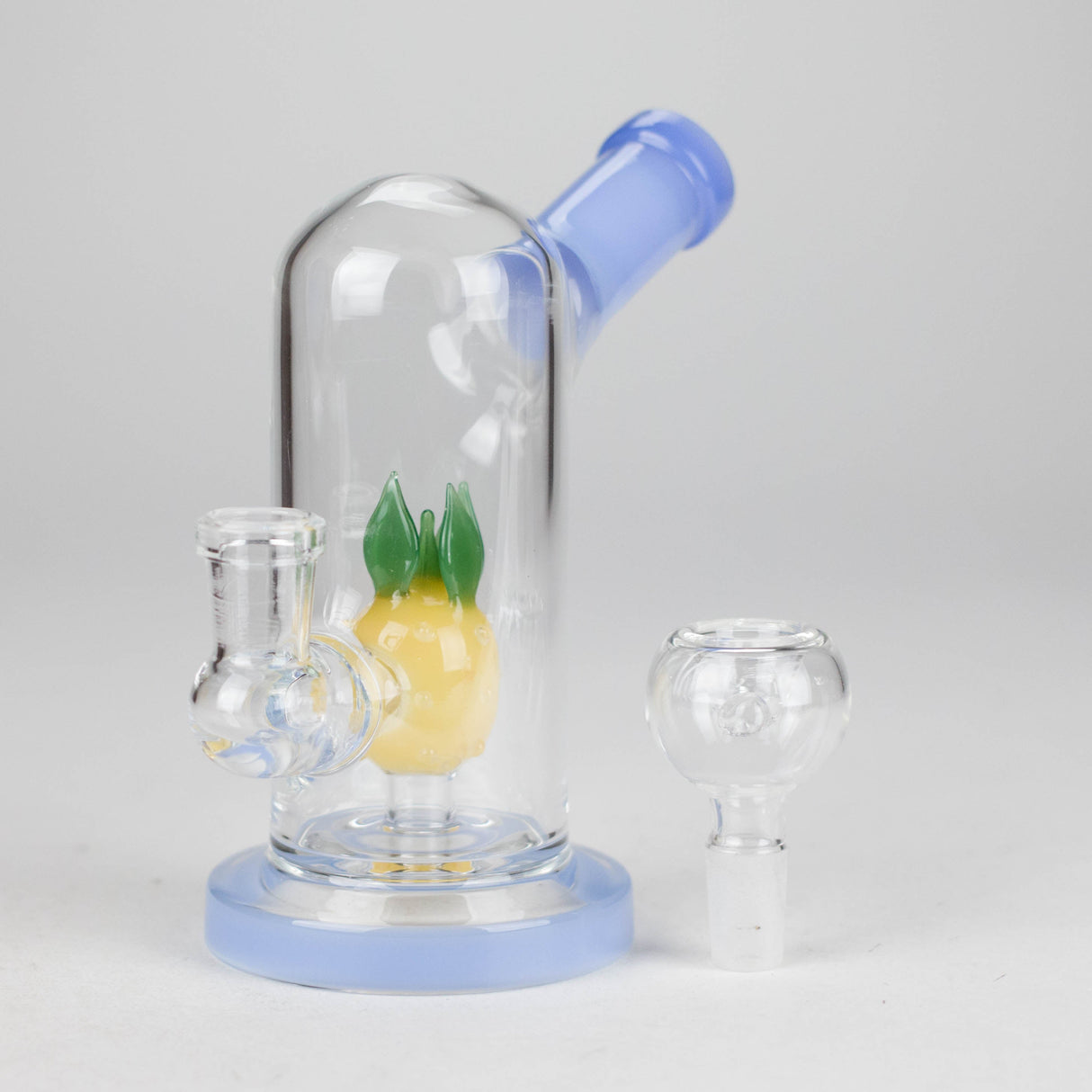 6" Dome Tank Glass Bong – Pineapple Diffuser(Assorted Colors) Glass Bong HALLO GLASS