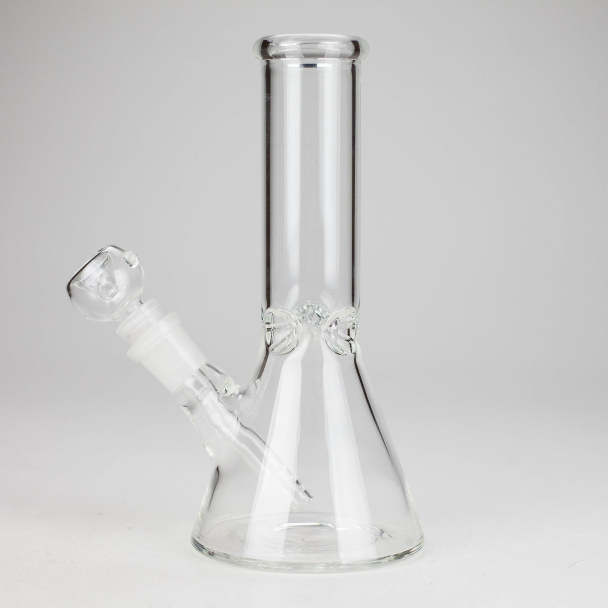8" Clear Beaker Glass Bong – 4mm Thick Glass Bong HALLO GLASS