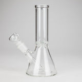 8" Clear Beaker Glass Bong – 4mm Thick Glass Bong HALLO GLASS