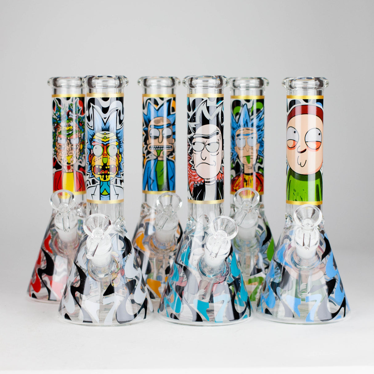 10" Glow-in-the-Dark Glass Beaker Bong [BH1351]