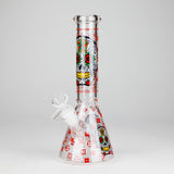 10" Sugar Skull Design Glass Beaker Bong Glass bong 777 Smoke Red