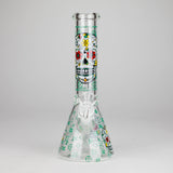 10" Sugar Skull Design Glass Beaker Bong Glass bong 777 Smoke