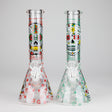 10" Sugar Skull Design Glass Beaker Bong Glass bong 777 Smoke