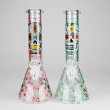 10" Sugar Skull Design Glass Beaker Bong Glass bong 777 Smoke