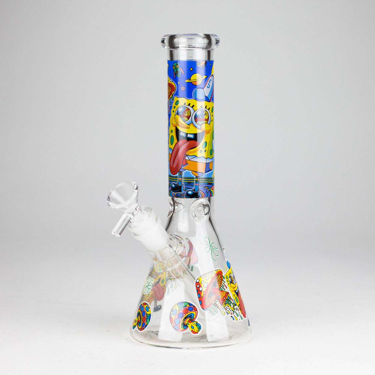 10" Glow-in-the-Dark Glass Bong with Cartoon Sponge Design Glass bong 777 Smoke Design 2