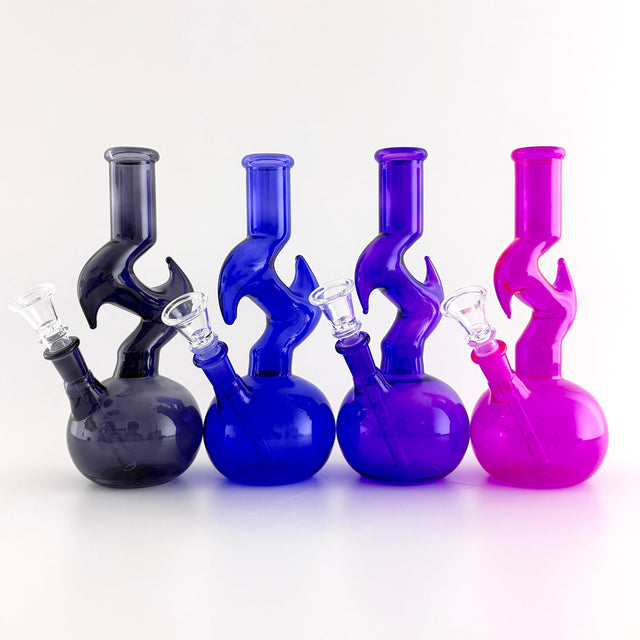 8" Zig-Zag Zong Glass Bong Super Supplys Inc