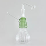 7“ Swirl Oil Burner Bubbler Glass Rig Super Supplys Inc Green
