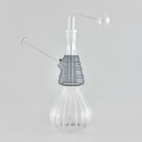 7“ Swirl Oil Burner Bubbler Glass Rig Super Supplys Inc Grey