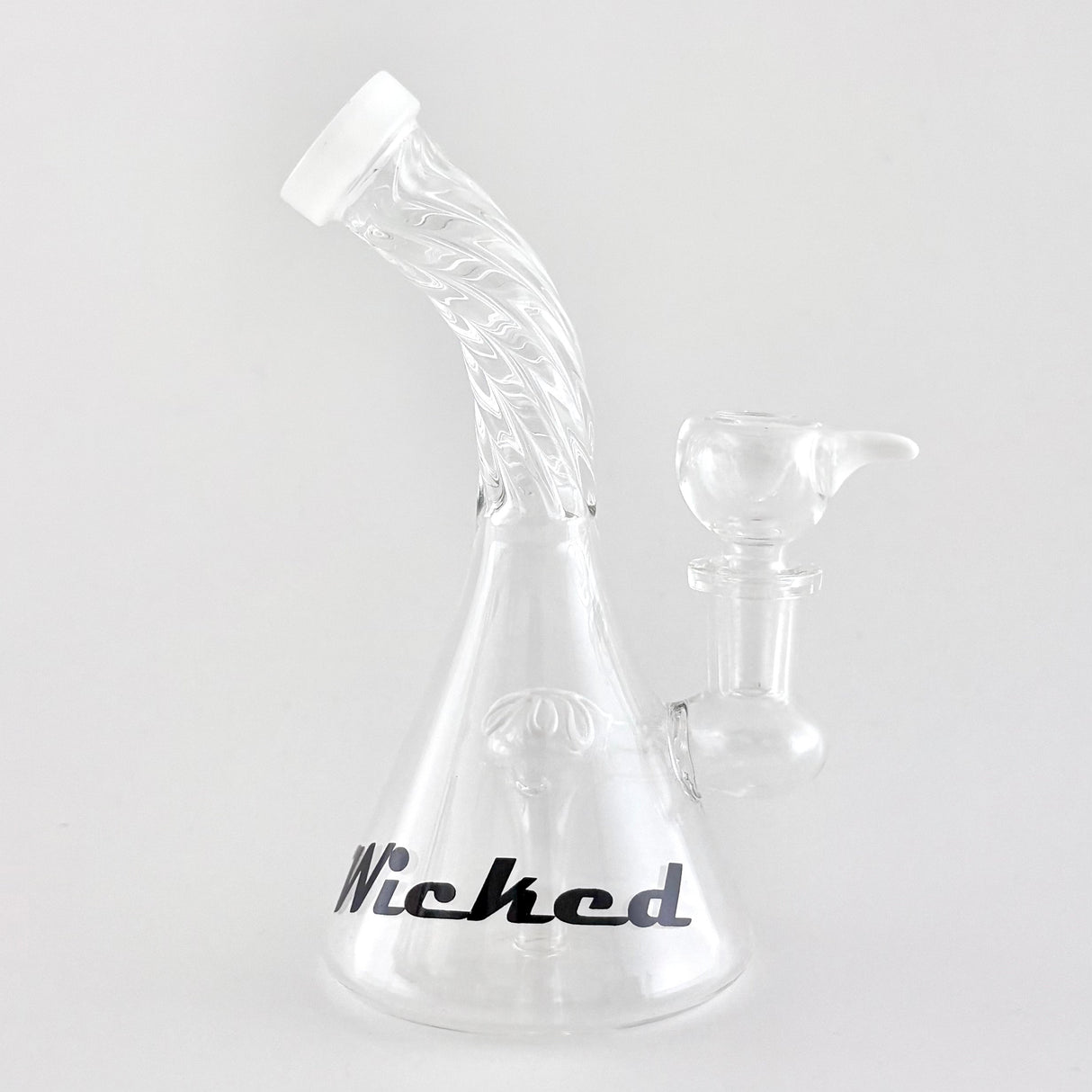 Wicked | 6" Swirl Dab Rig Glass Bong Super Supplys Inc White
