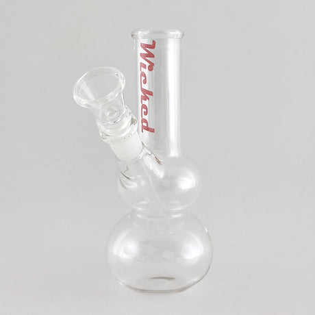 Wicked | 6" Water Pipe with Stem Glass Bong Super Supplys Inc Pink