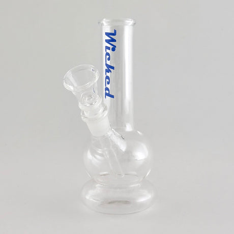 Wicked | 6" Water Pipe with Stem Glass Bong Super Supplys Inc Blue