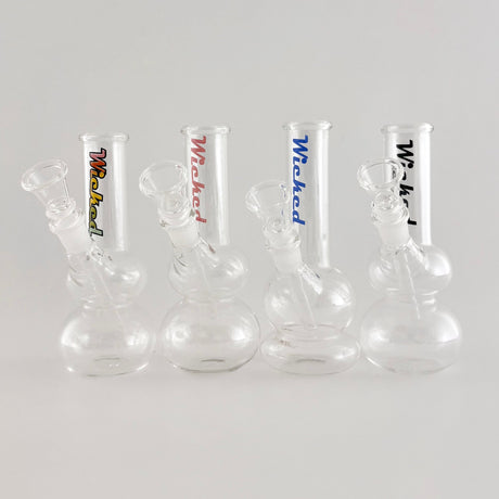 Wicked | 6" Water Pipe with Stem Glass Bong Super Supplys Inc