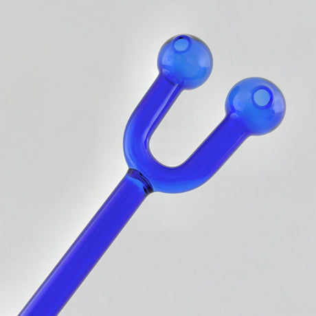 6" Double Hole Oil Burner Pipe – Assorted Colors-2CT Oil Burner Super Supplys Inc Blue