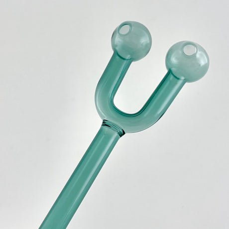 6" Double Hole Oil Burner Pipe – Assorted Colors-2CT Oil Burner Super Supplys Inc Lake Green