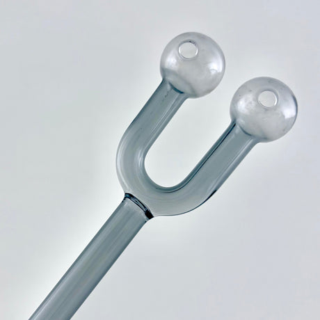 6" Double Hole Oil Burner Pipe – Assorted Colors-2CT Oil Burner Super Supplys Inc Grey