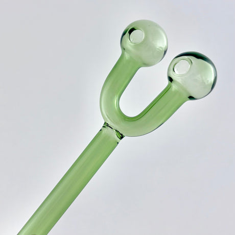 6" Double Hole Oil Burner Pipe – Assorted Colors-2CT Oil Burner Super Supplys Inc Green