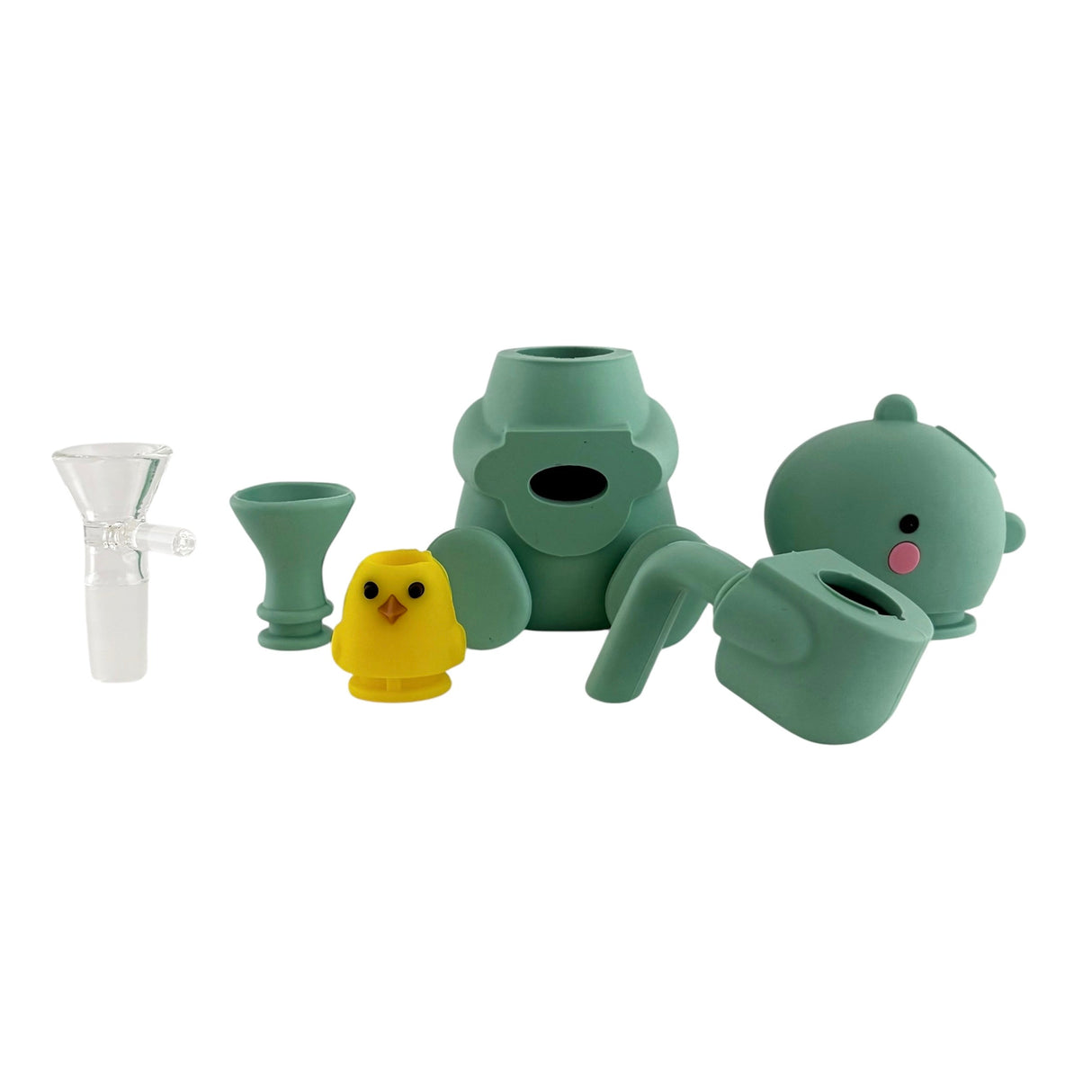 5" Silicone Dinosaur Water Pipe – Assorted Colors Resin · Silicone · Plastic Bong Super Supplys Inc