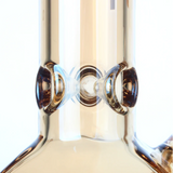 Fortune | 12" Hexagon Electroplated Barrel Base Glass Bong Glass Bong Fortune