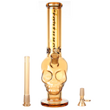 Fortune | 14" 7mm Electroplated Skull Glass Bong Glass Bong Fortune