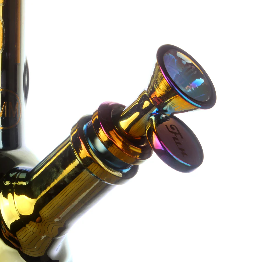 Fortune | 14" 7mm Electroplated Skull Glass Bong Glass Bong Fortune