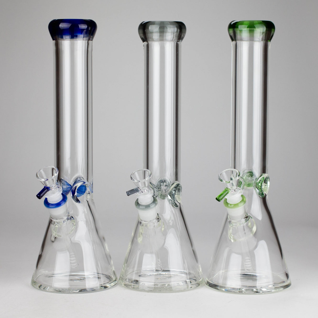 14" Thick: 7mm Heavy Base Beaker Glass Bong 5-Colors Glass Bong HALLO GLASS