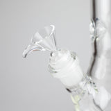 10" Thickness: 5mm Heavy Beaker Bongs, 3Pc Color Rim Glass Bong HALLO GLASS