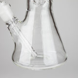 10" Thickness: 5mm Heavy Beaker Bongs, 3Pc Color Rim Glass Bong HALLO GLASS