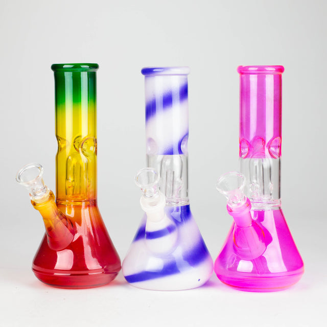 8" Percolator Bong, Mix Color Glass Bong HALLO GLASS