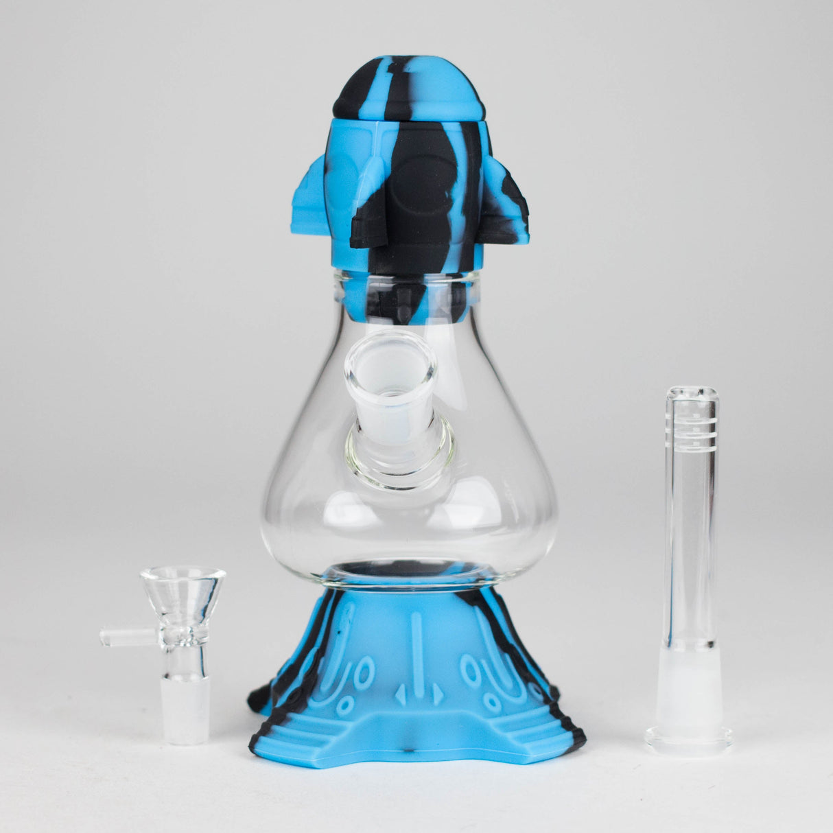 9" Rocket beaker water pipe Resin · Silicone · Plastic Bong JJ Distribution