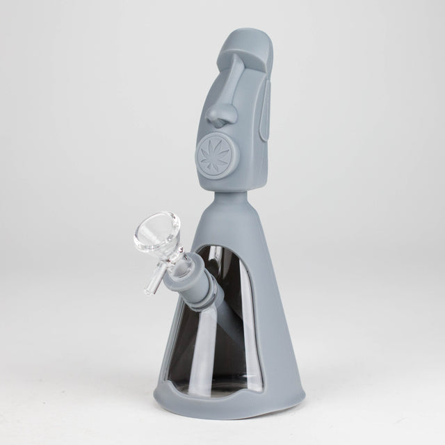 8" Resurrected stone statue water pipe Resin · Silicone · Plastic Bong JJ Distribution