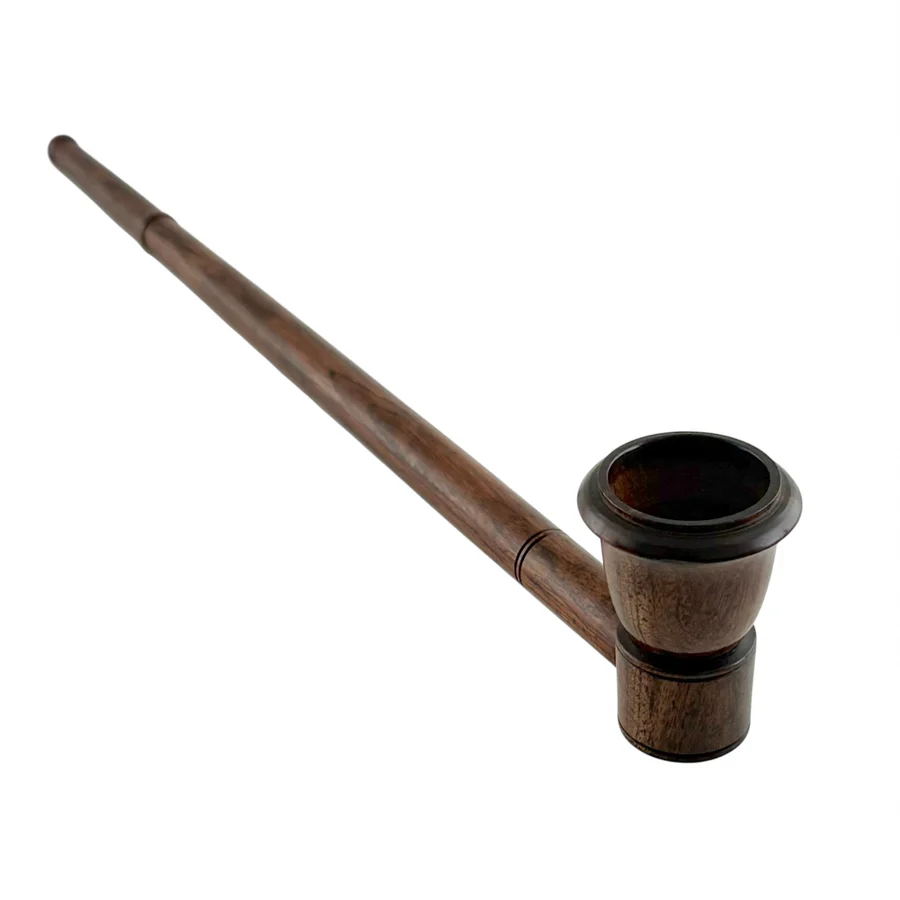 12" Wooden Pipe - Classic Long-Style Design Wooden Pipe Super Supplys Inc