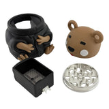 Street-Style Bear Herb Grinders – Assorted Colors-6CT DisplayPack Super Supplys Inc