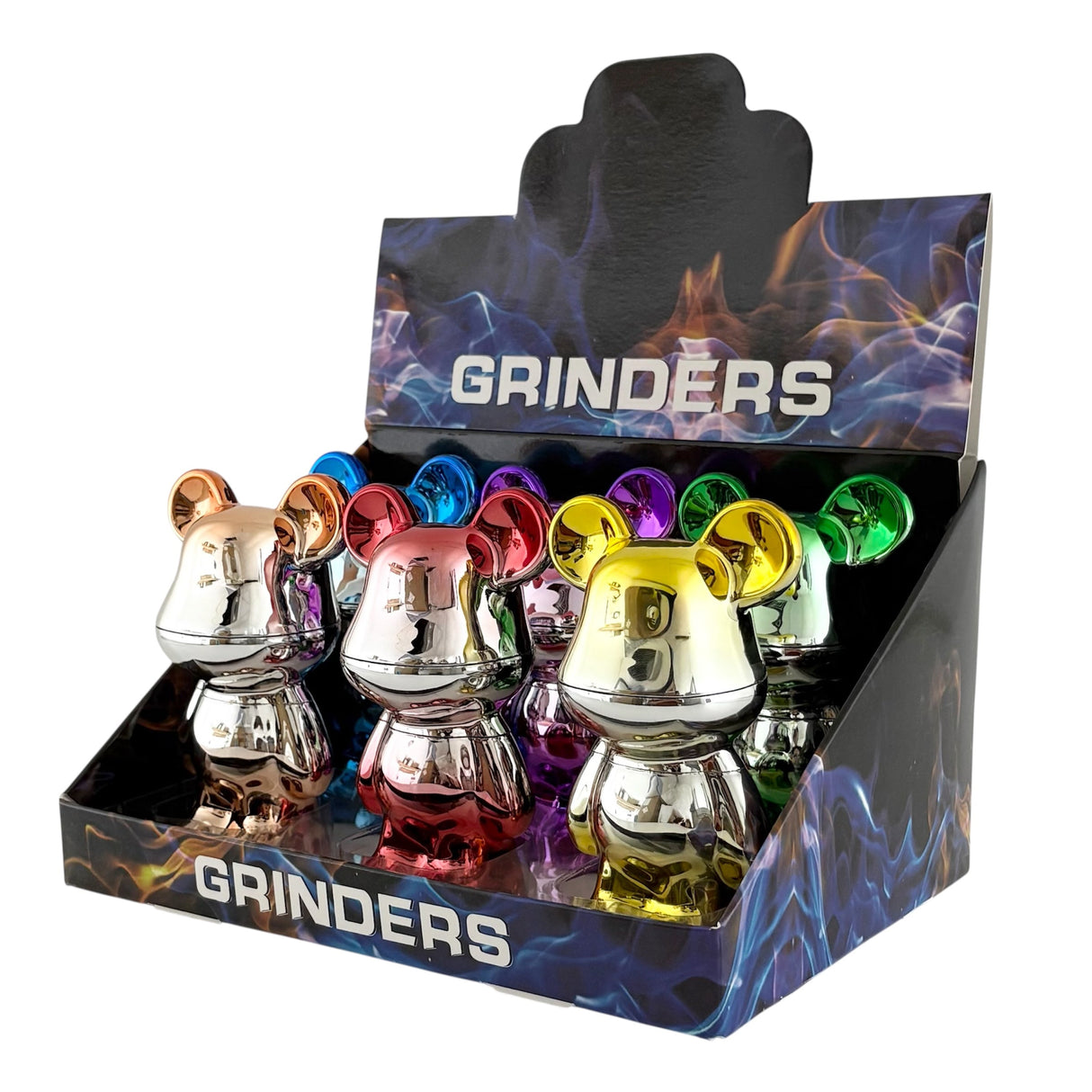 3-Piece Bear Design Metal Grinder – Assorted Colors Displaypack Super Supplys Inc