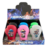 4-Piece Mushroom Boxing Glove Shaped Grinder – Assorted Colors Displaypack Super Supplys Inc