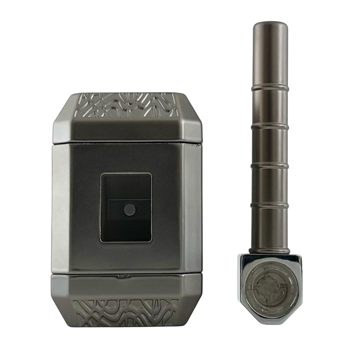 Hammer Style 4-Piece Metal Grinder with Built-In Pipe – Assorted Colors-6CT Displaypack Super Supplys Inc