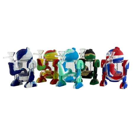 6.5" Silicone R2D2-Inspired Water Pipe Resin · Silicone · Plastic Bong Fortune