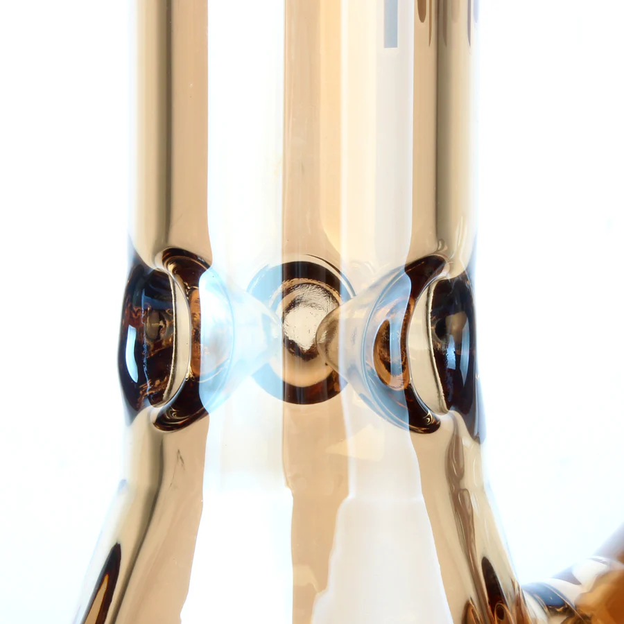 Fortune | Electroplated 10" 5mm Hexagon Glass Beaker Bong - 4 Assorted Colours Glass Bong Fortune