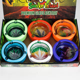 Glow-in-the-Dark Premium Glass Ashtray – Box of 6 Glass Ashtray 777 Smoke