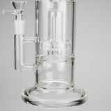 9" 2-in-1 Color accented Glass Dag Rig with Percolator Glass Bong 777 Smoke