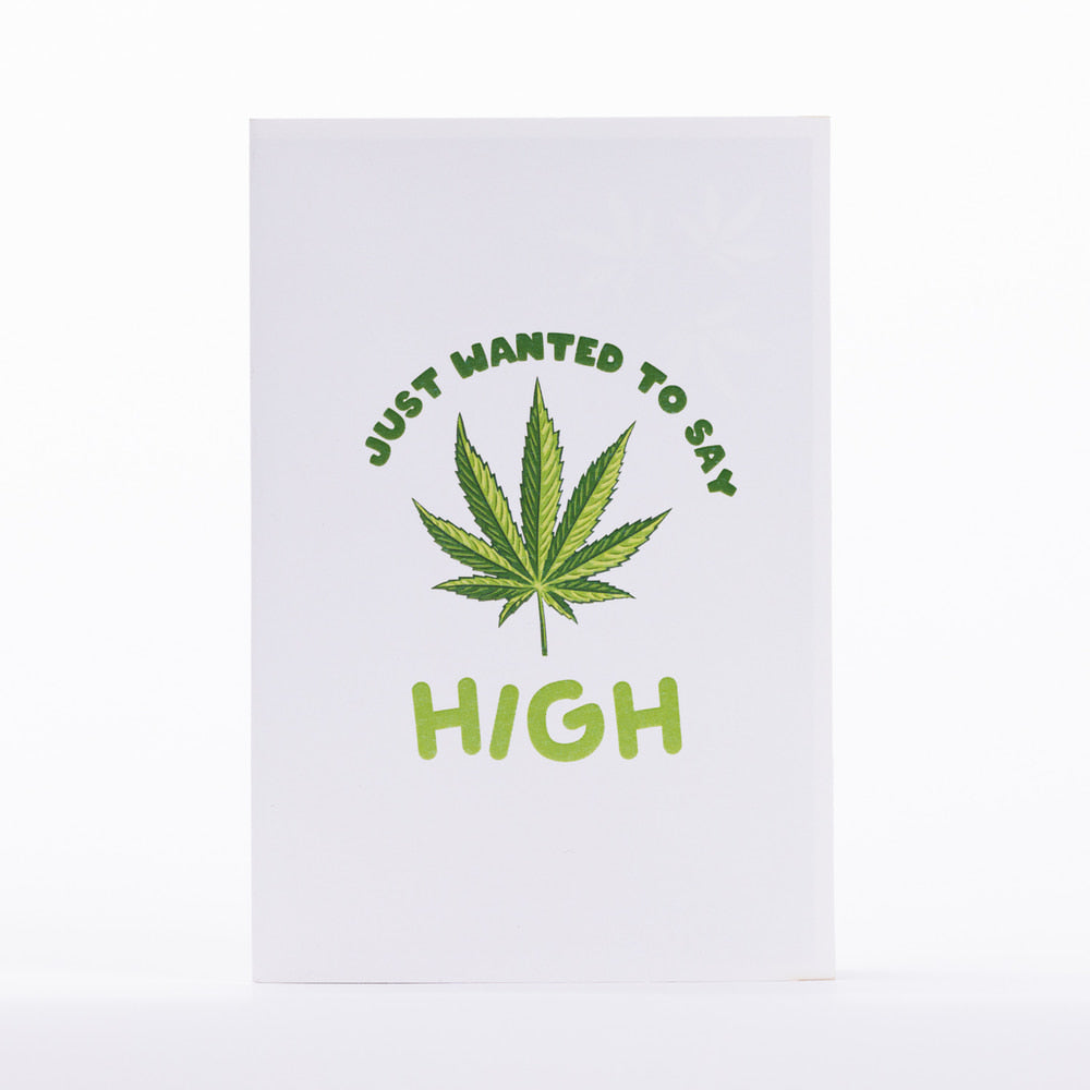 Intricate Greetings | Cannabis Leaf 3D Pop-Up Card – For Any Occasion Holiday · Anniversary Intricate Greetings Just Wanted to Say High